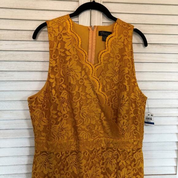 NEW - THALIA SODI Sleeveless Floral Lace Dress/Mango/XL - Picture 4 of 5